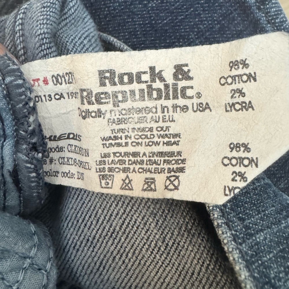 Rock & Republic Y2K Low Rise Flare Premium Denim Size 28 - Picture 6 of 6